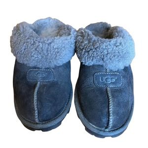UGG Australian Sheepskin Coquette Grey Slipper Mule, size 8